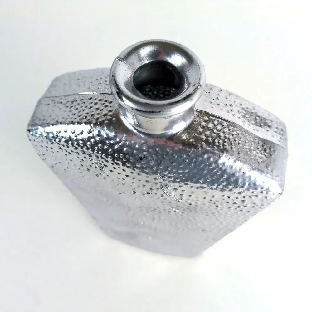 Vtg Metallic‎ Silver 8